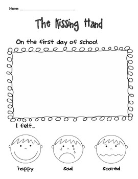 The kissing hand activity freebie by the crafty teacher tpt