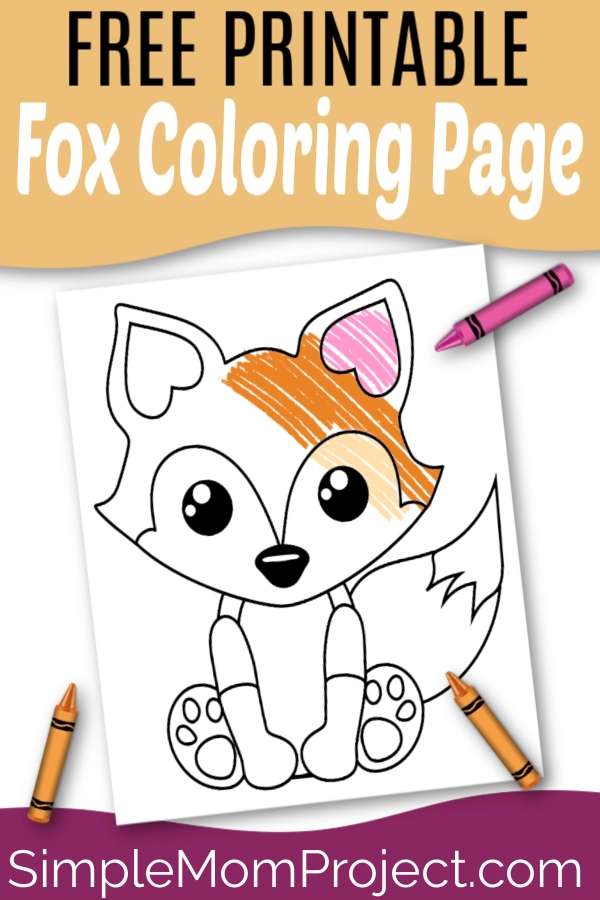 Free printable baby fox coloring page â simple mom project