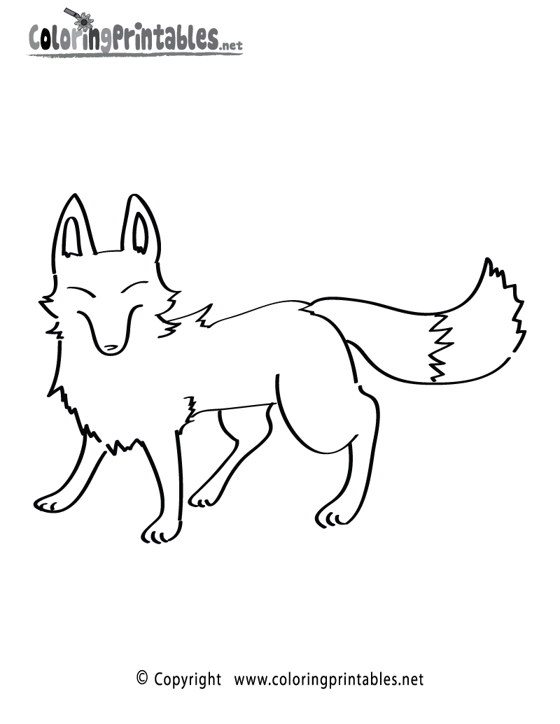 Fox coloring page