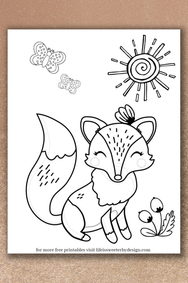 Fox coloring pages