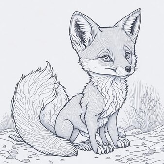 Page beautiful fox drawing images