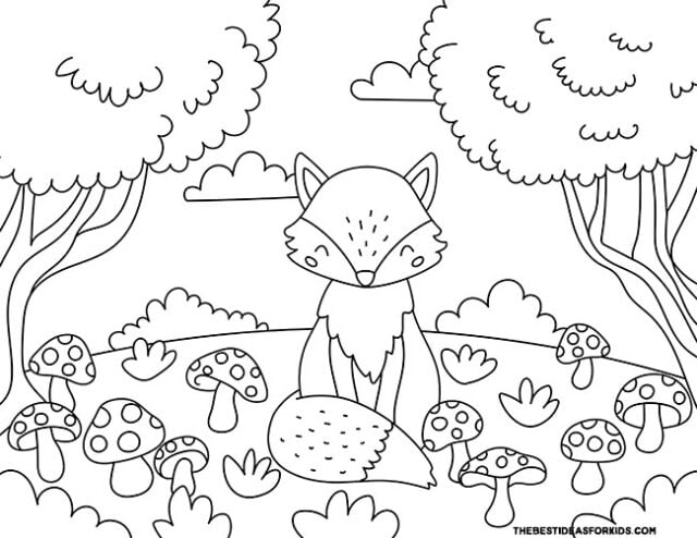 Fox coloring pages free printables