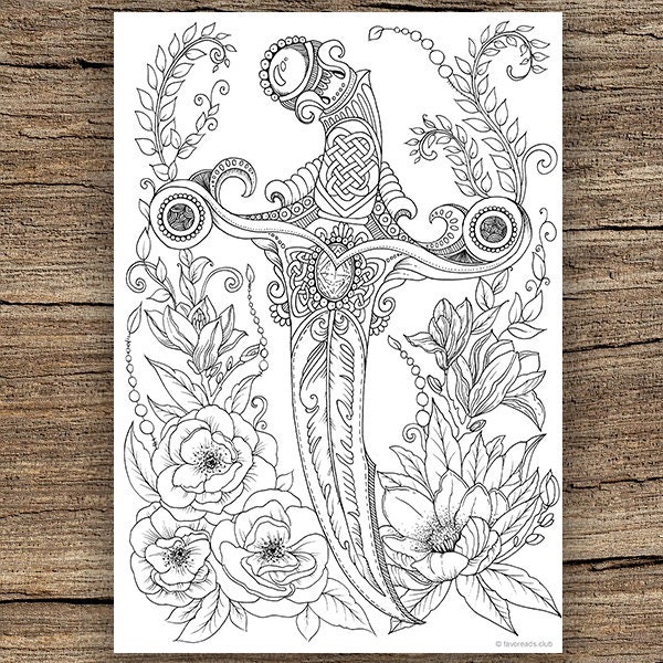 Knife coloring page