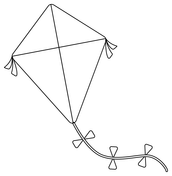 Kite coloring pages free printable pictures