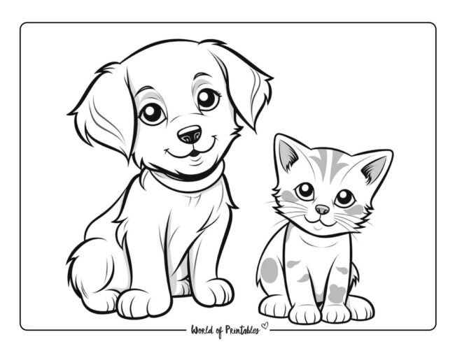 Puppy coloring pages