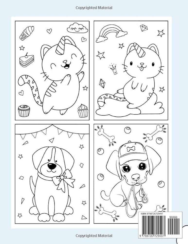 Puppies and kittens loring book for kids kitten puppies activity books for toddlers cute dogs cat loring book for animals lover kids dog more for the dog cat