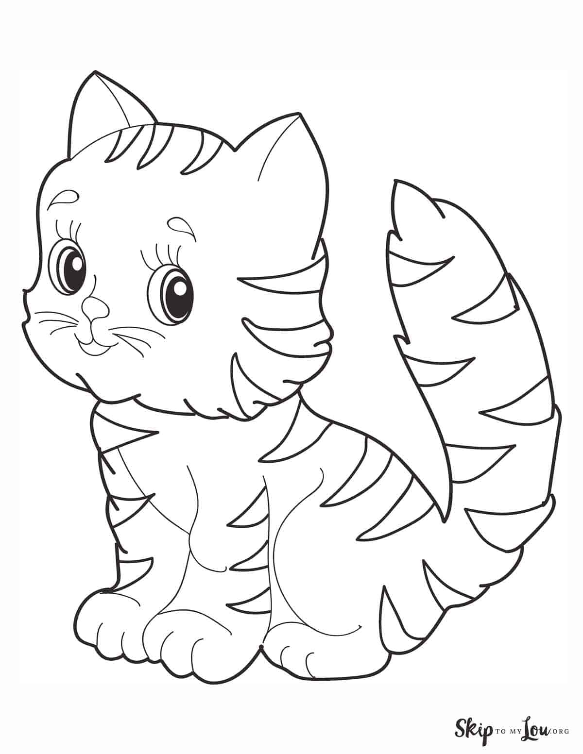 Cute kitty coloring pages skip to my lou