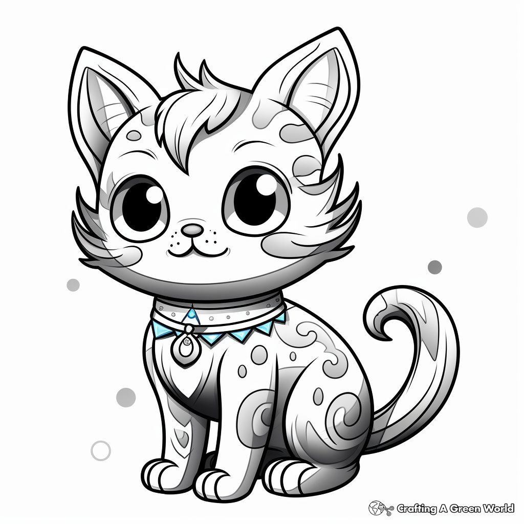 Rainbow cat coloring pages