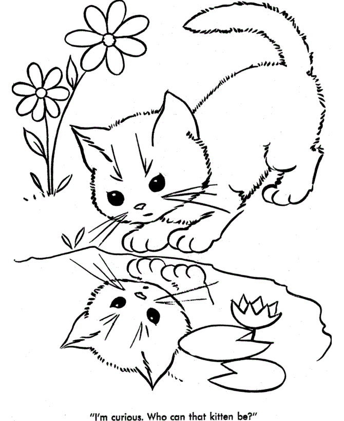 Free printable cat coloring pages for kids