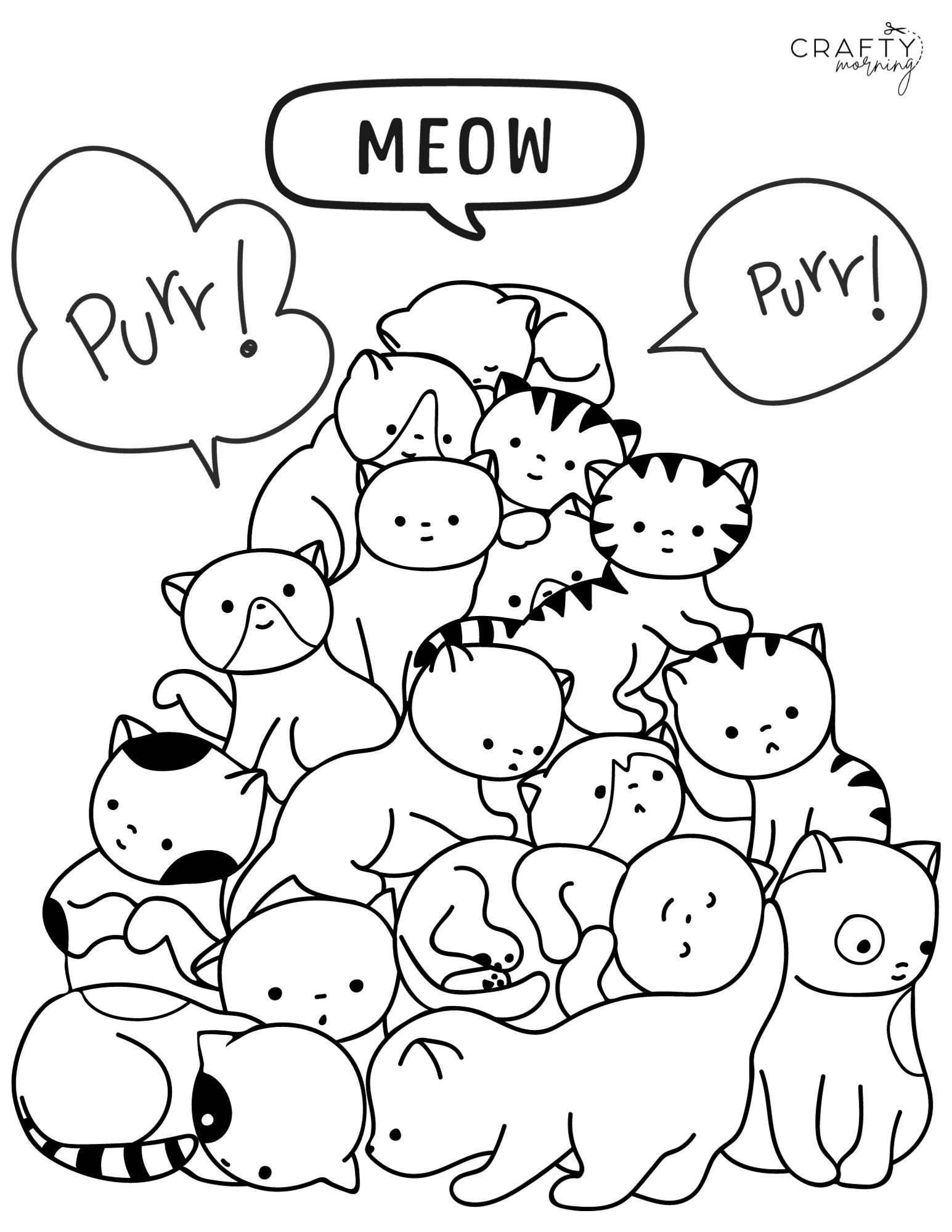 Kitten coloring pages to print