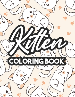 Kitten coloring book cute cats coloring books for beginners large print coloring pages for kids and preschoolers large print paperback village books building munity one book at a time