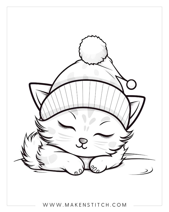 Free kittens coloring pages for kids and adults