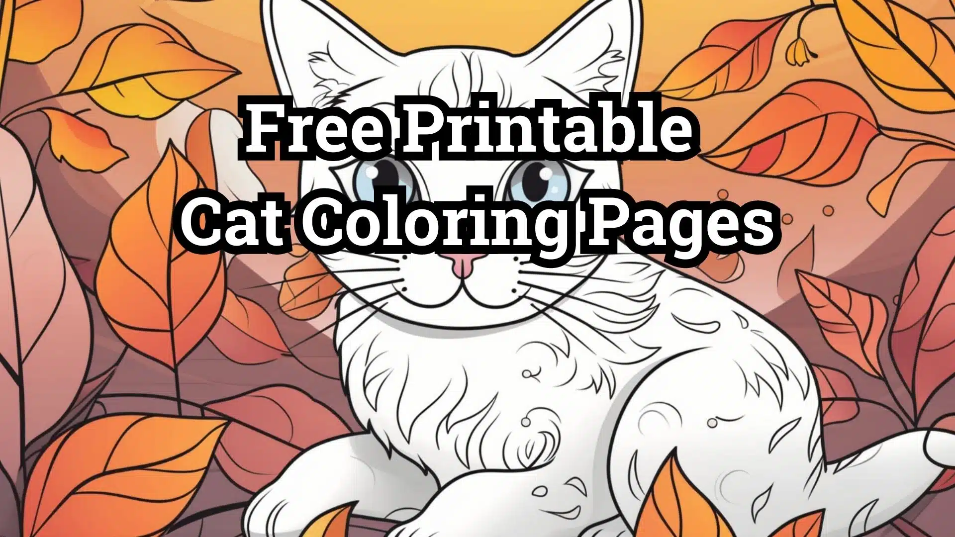 Free printable cat coloring pages list