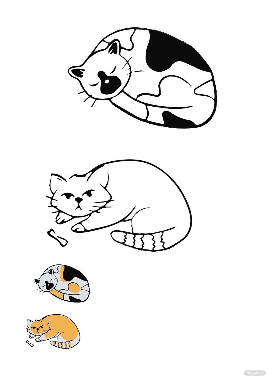 Free cat anime coloring pages