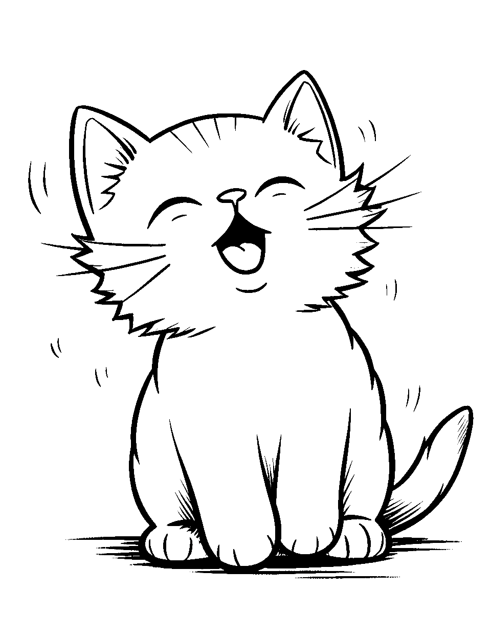 Kitten coloring pages free printable sheets
