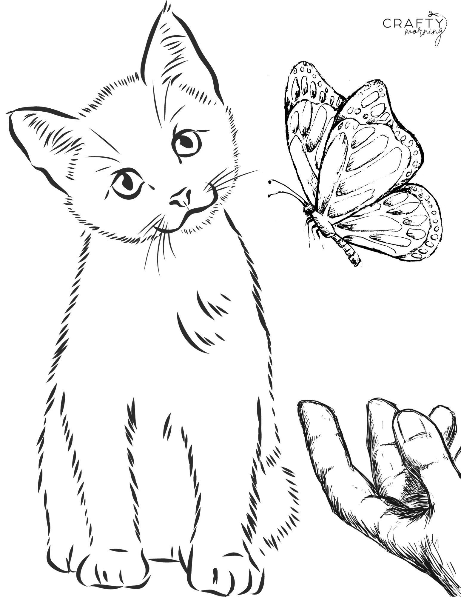 Kitten coloring pages to print