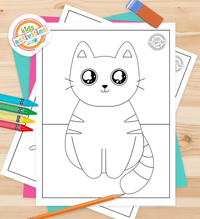 Free printable cute kitty coloring pages kids activities blog