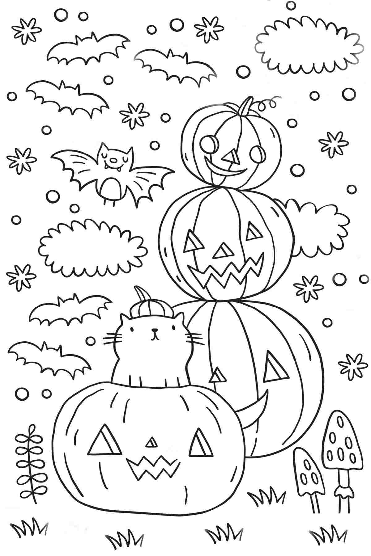 Get jack o lantern coloring pages