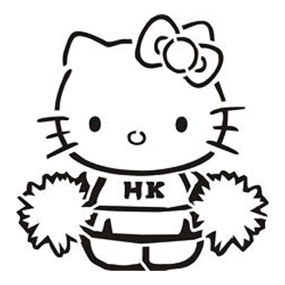 Printable hello kitty pumpkin carving template