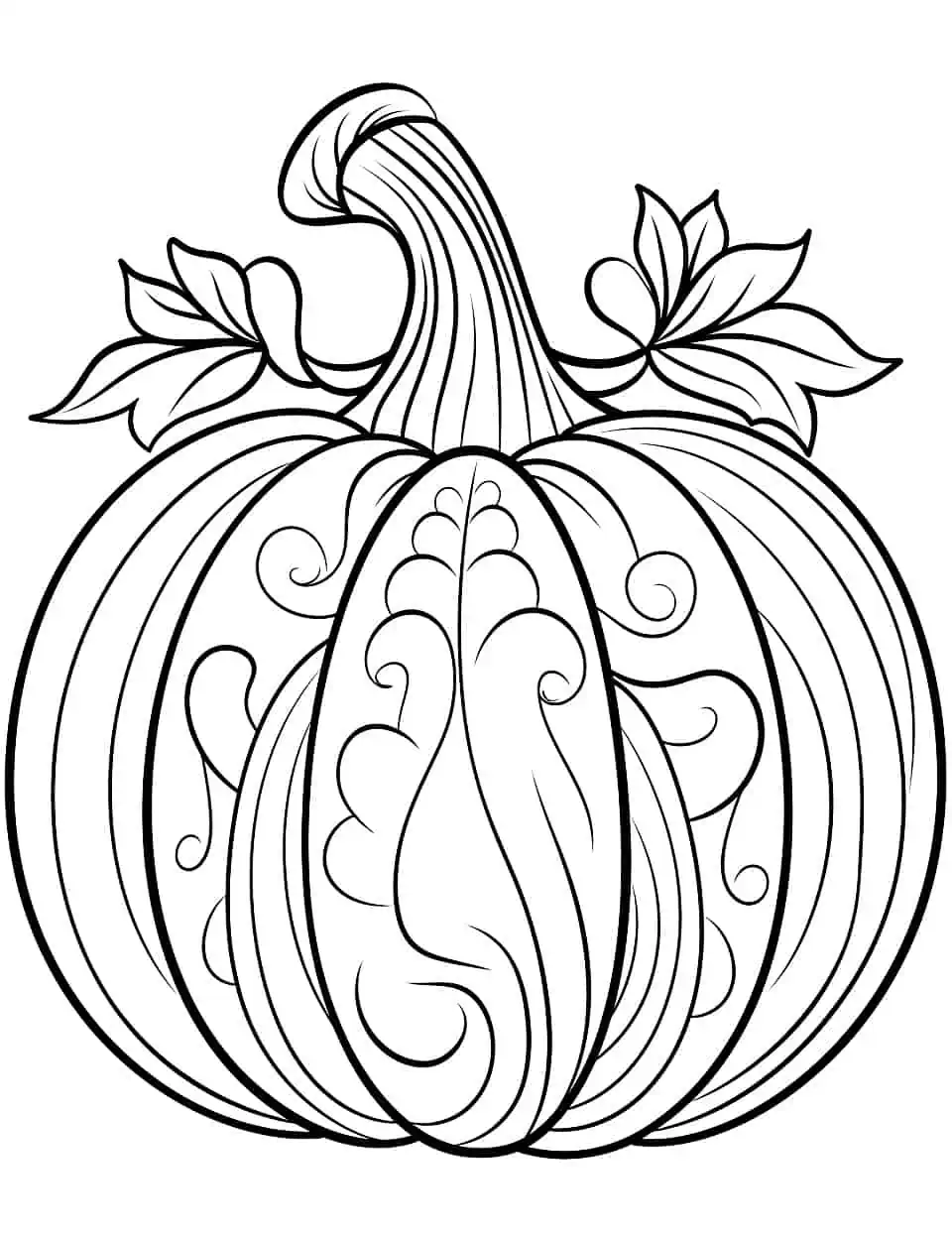 Pumpkin coloring pages free printable sheets