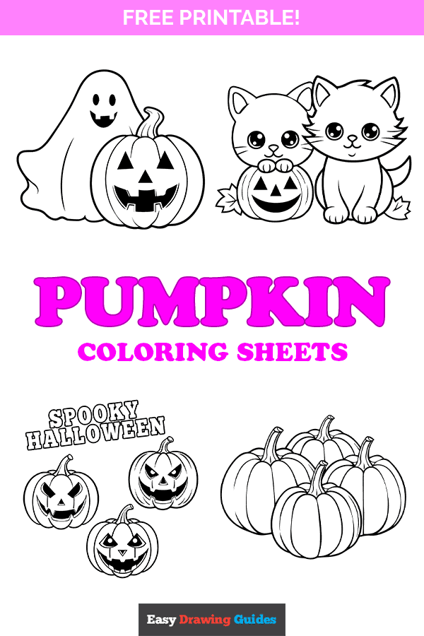 Free printable pumpkin coloring pages for kids