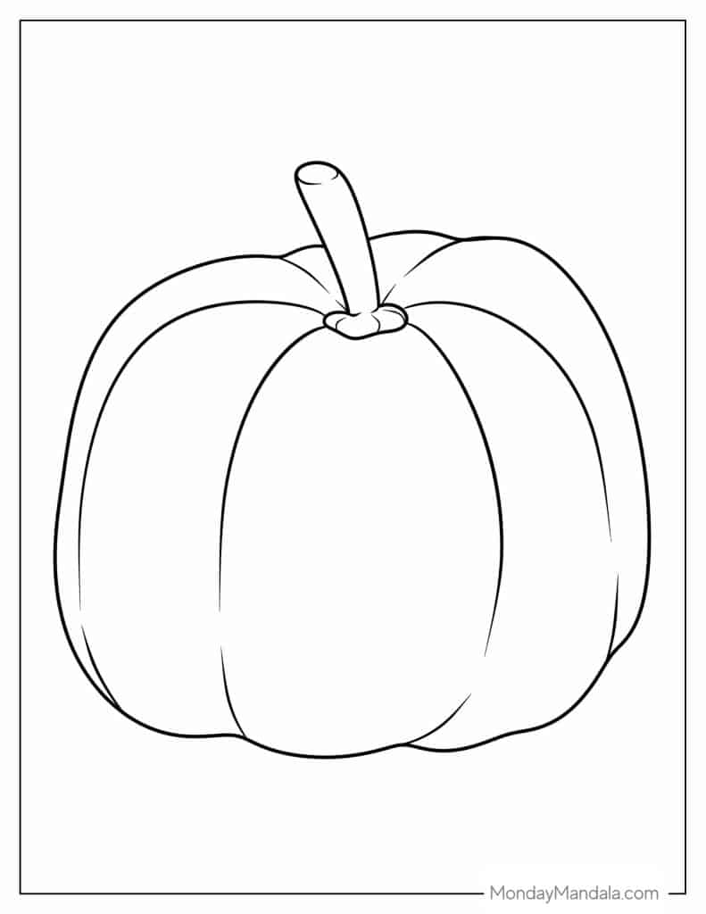 Pumpkin coloring pages free pdf printables