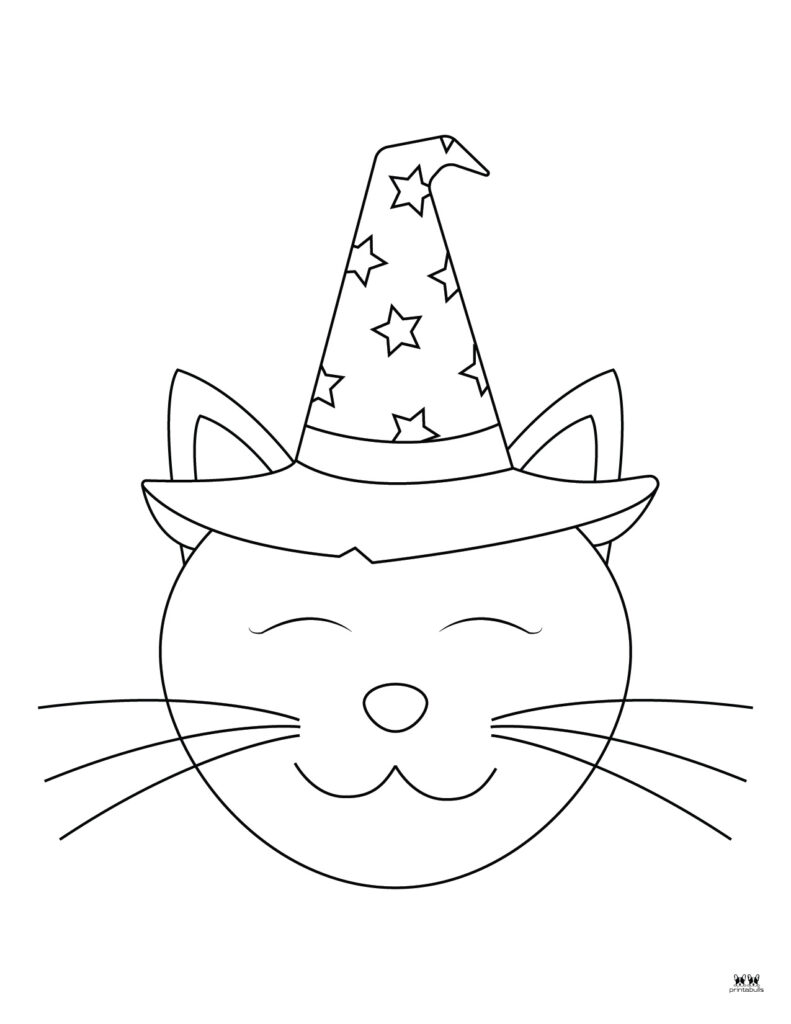 Halloween cat coloring pages