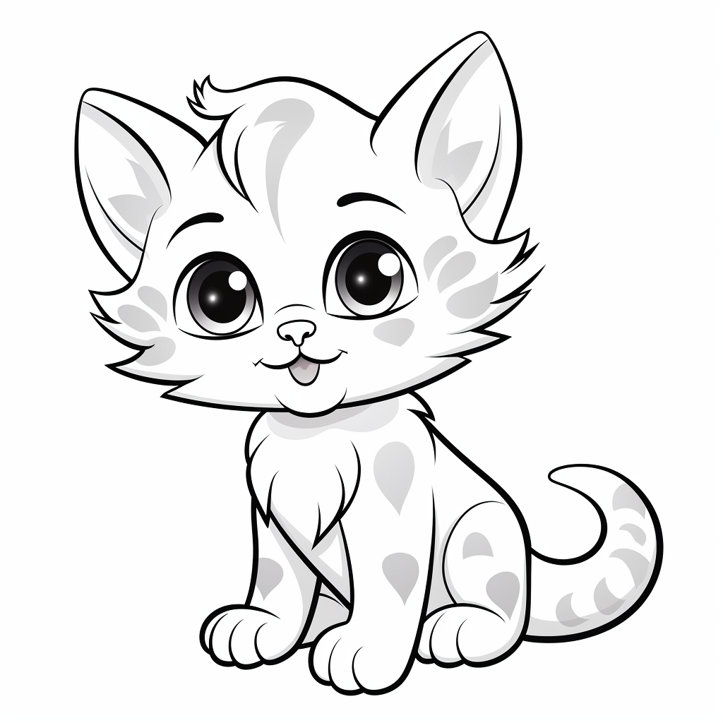 Kitten coloring pages