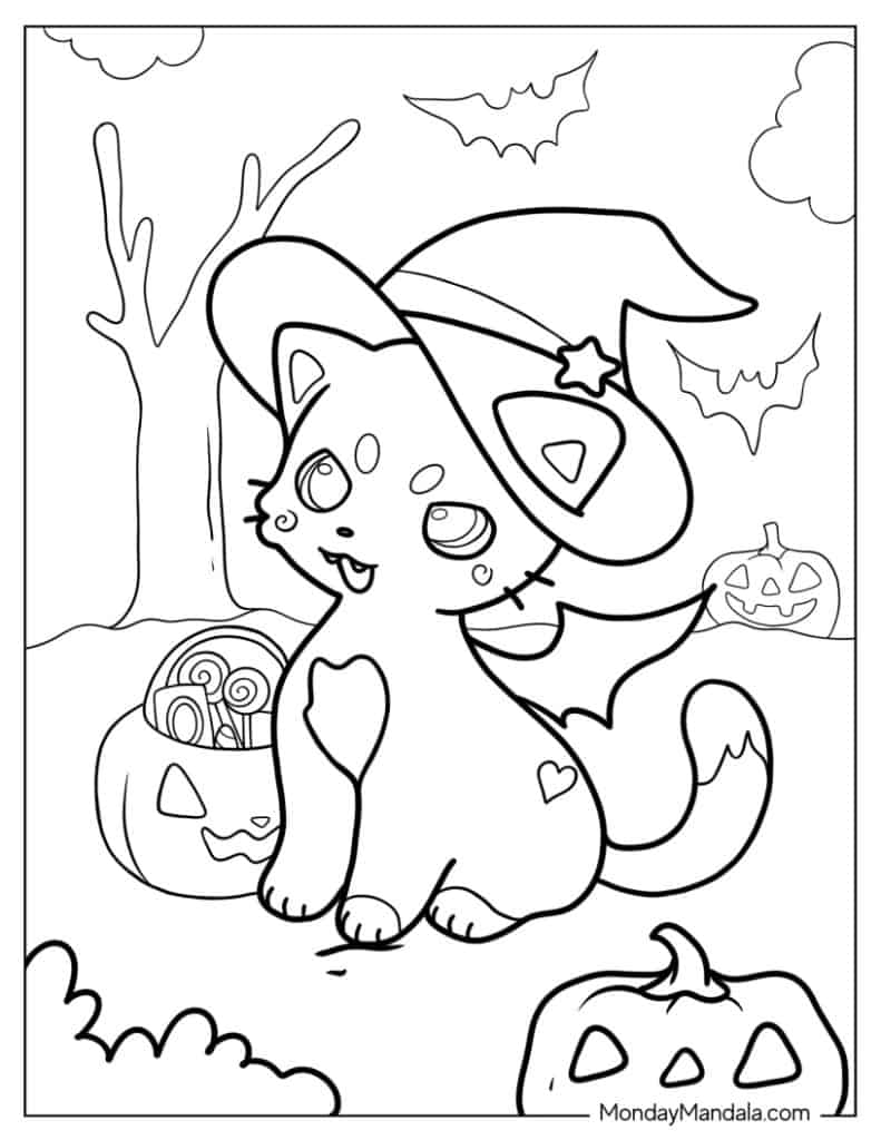 Kitten coloring pages free pdf printables