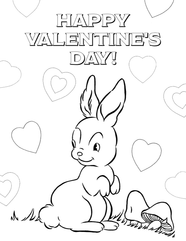 Valentine coloring pages