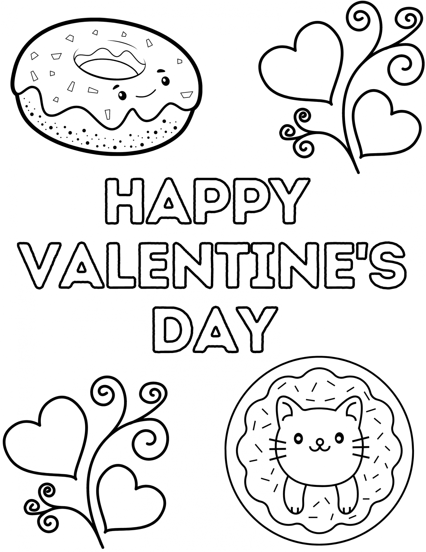 Printable valentines coloring pages