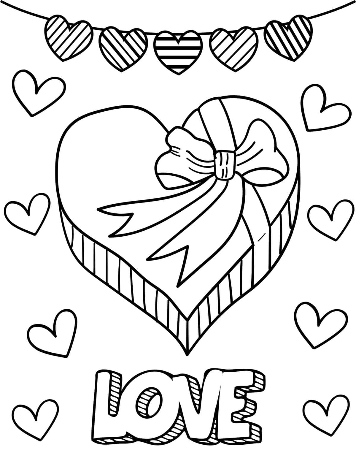 Free valentine coloring pages for kids