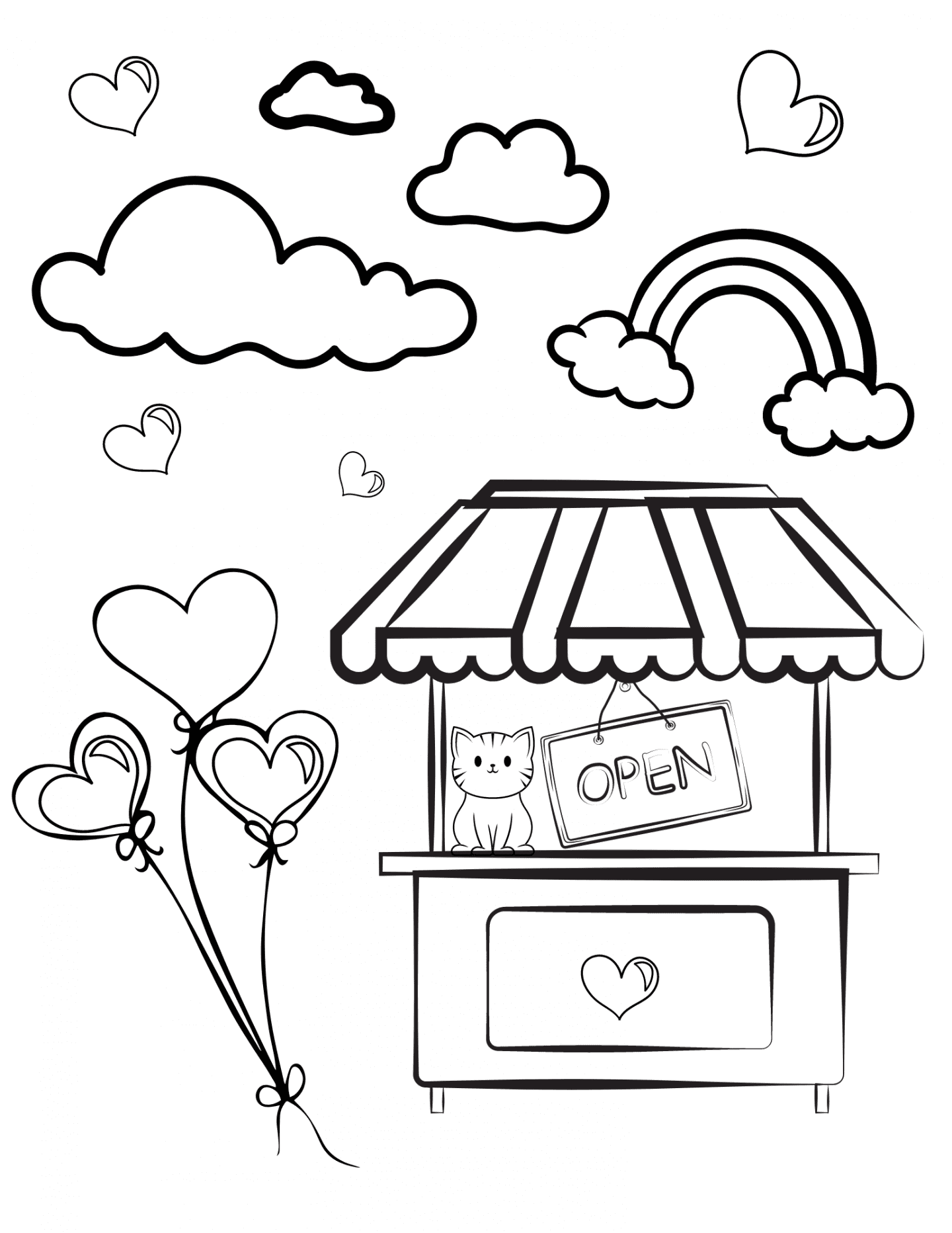 Printable valentines coloring pages