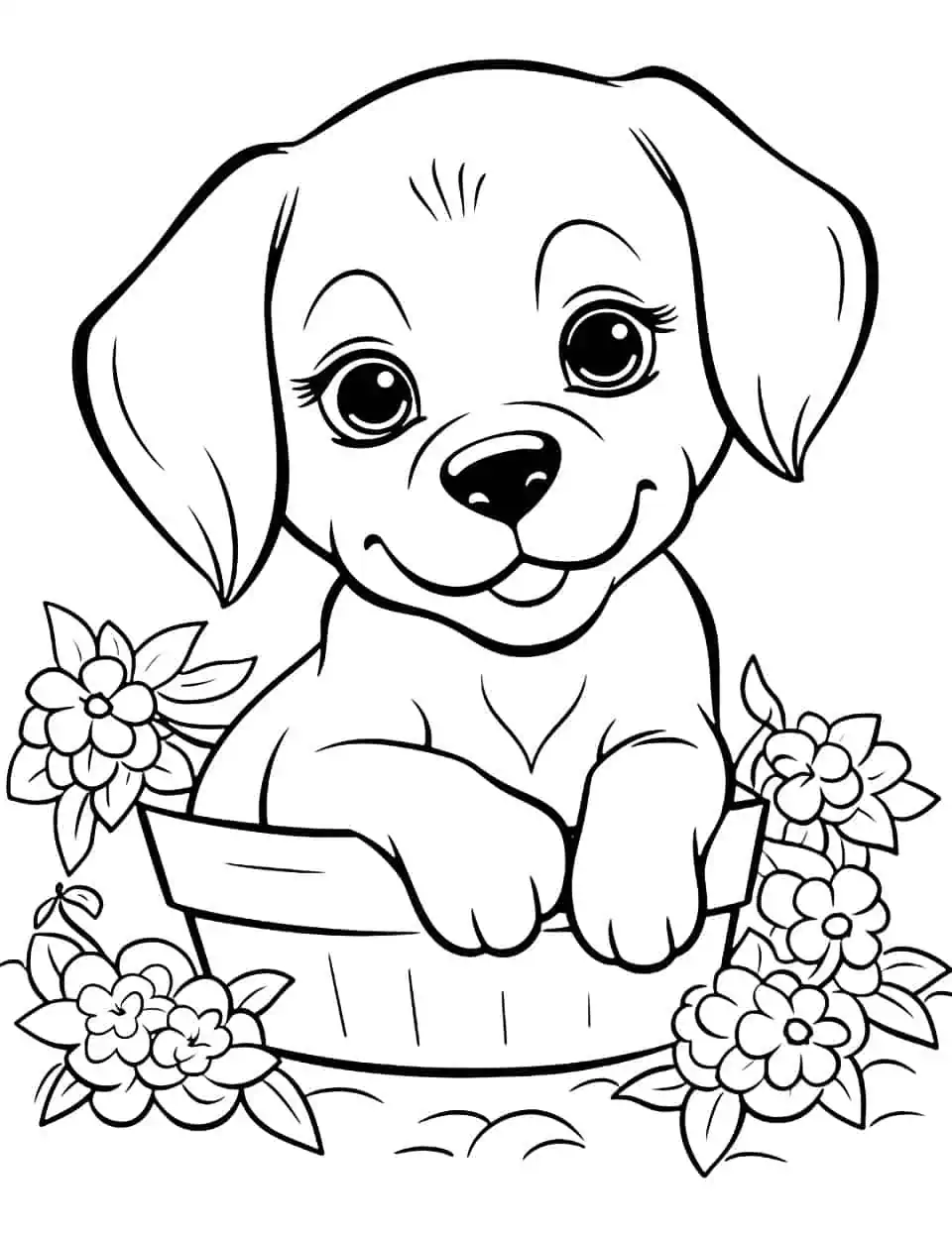 Dog coloring pages free printable sheets