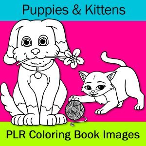 Puppy kitten coloring pages