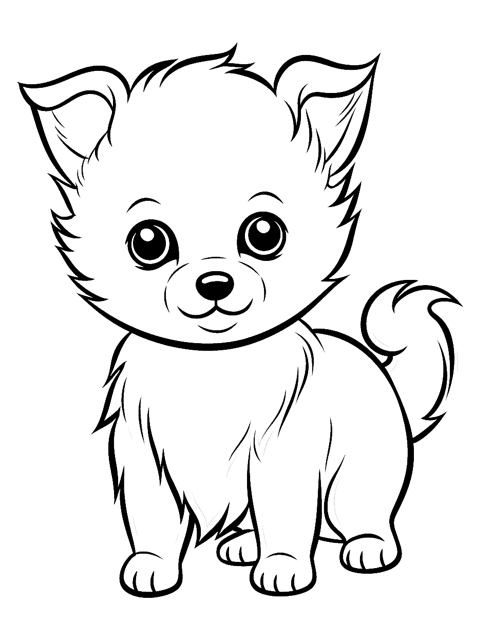 Puppy coloring pages free printable sheets