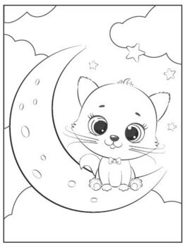 Kitten and puppy coloring book by gala global education tpt