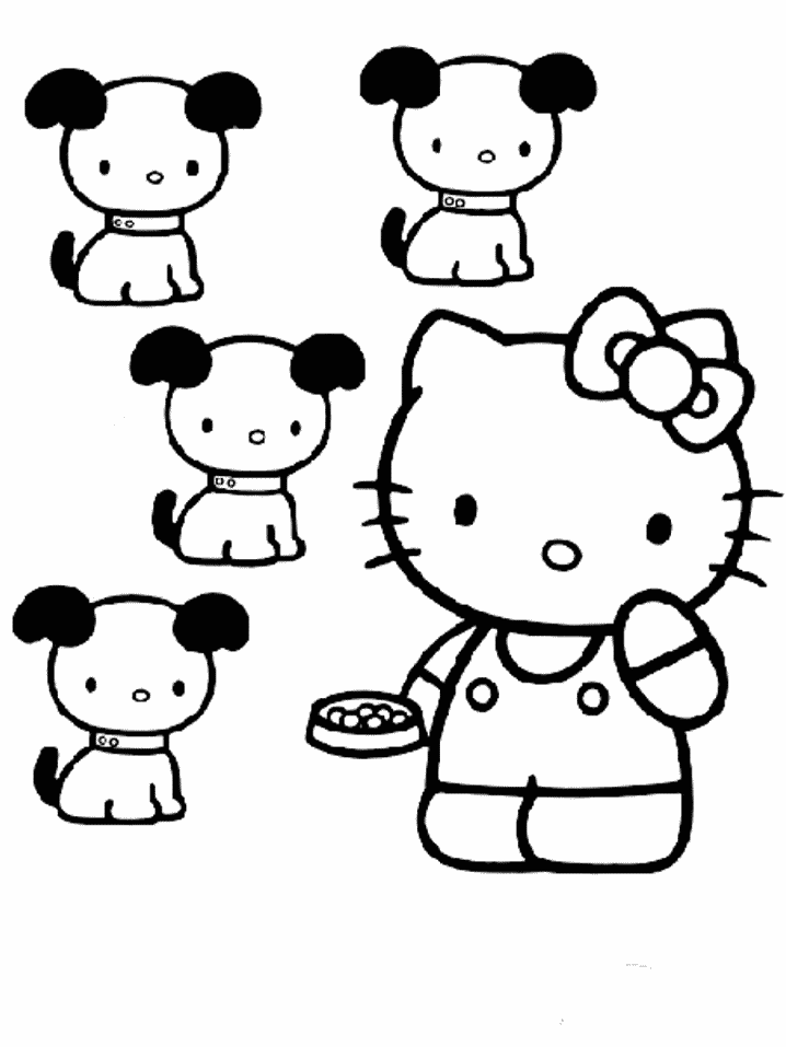 Hello kitty and friends coloring pages printable for free download