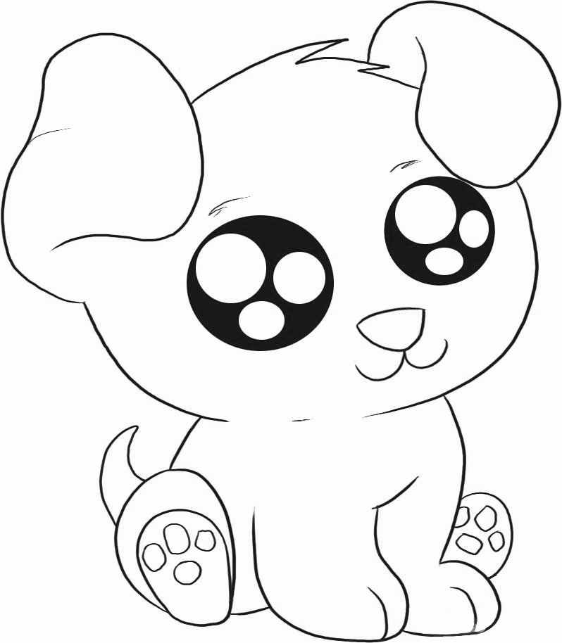 Coloring pages cartoon puppy coloring pages