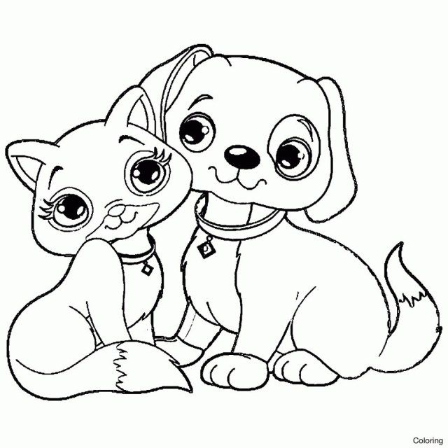 Pretty image of puppy coloring pages