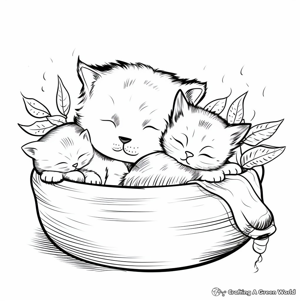 Puppy and kitten coloring pages