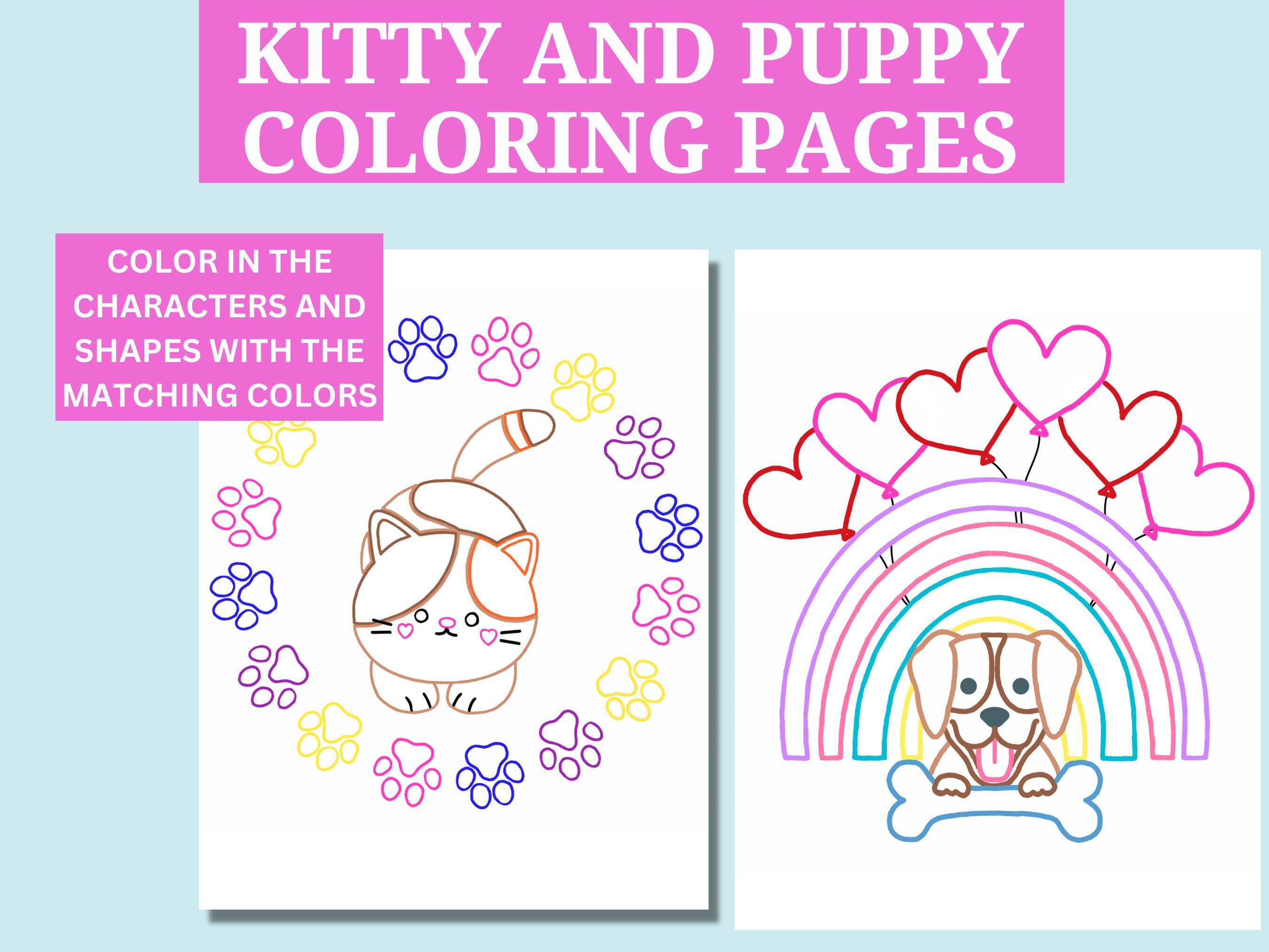 Kitten coloring pages puppy coloring pages preschool coloring pages animal coloring pages valentine coloring pages girl coloring pages