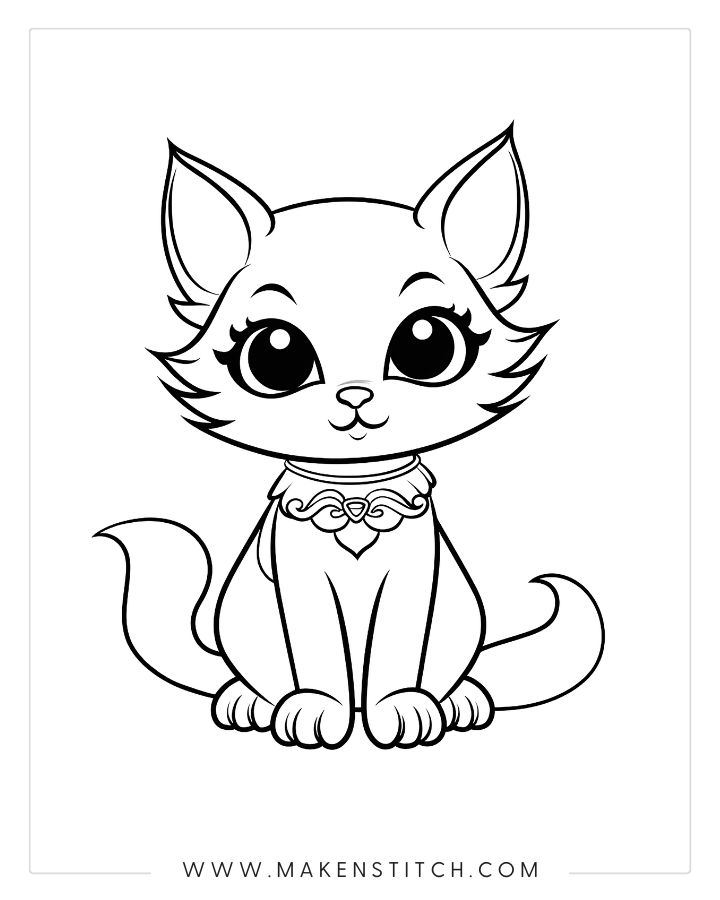 Free kittens coloring pages for kids and adults