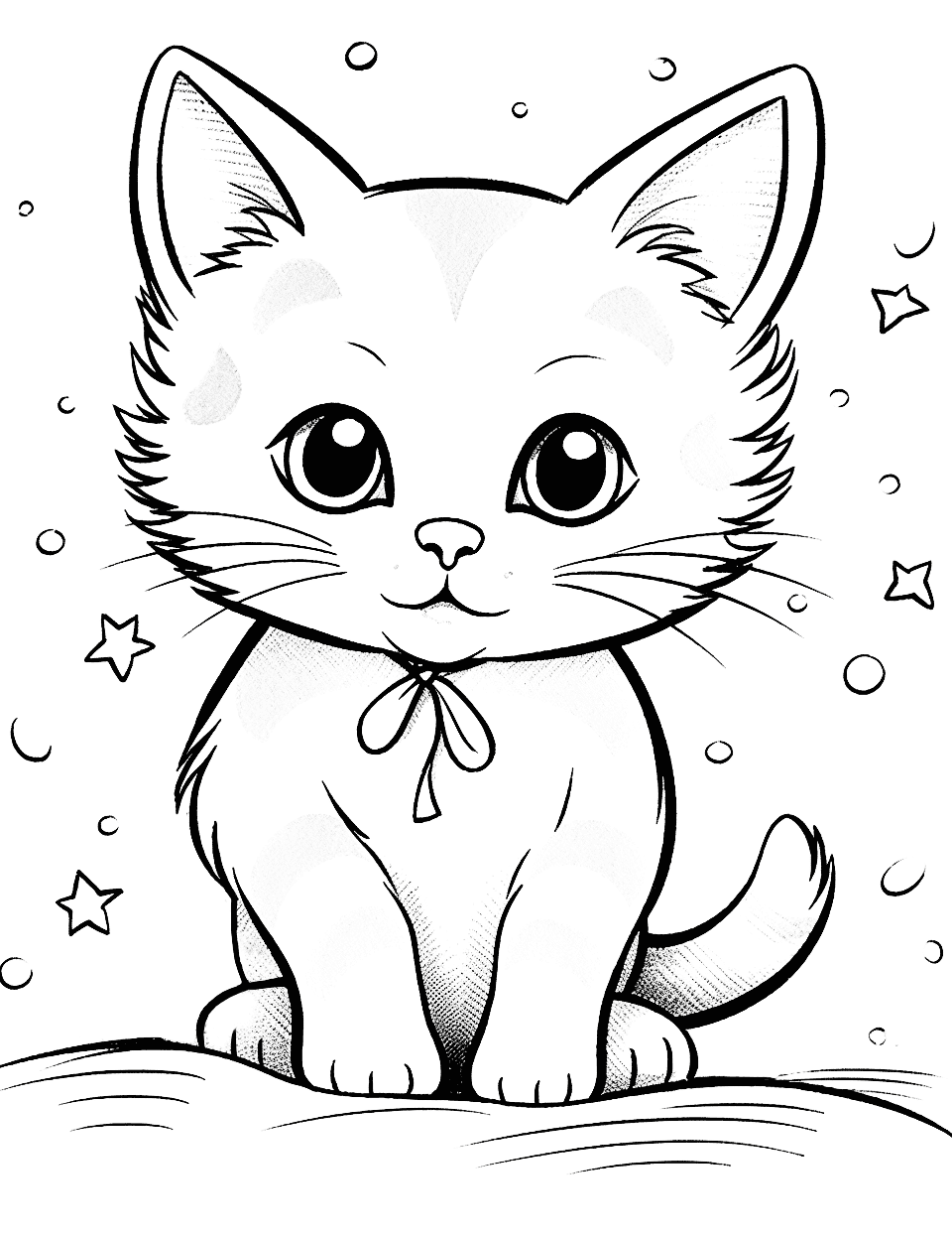 Cat coloring pages free printable sheets