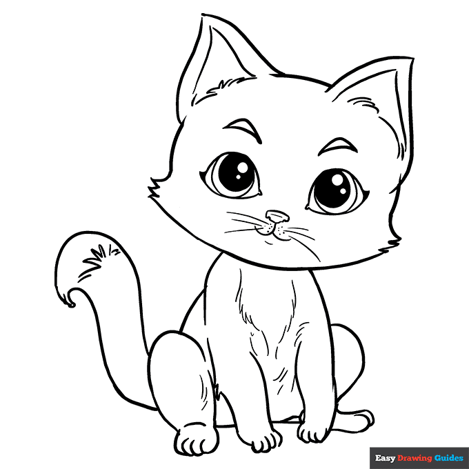 Free printable cat coloring pages for kids