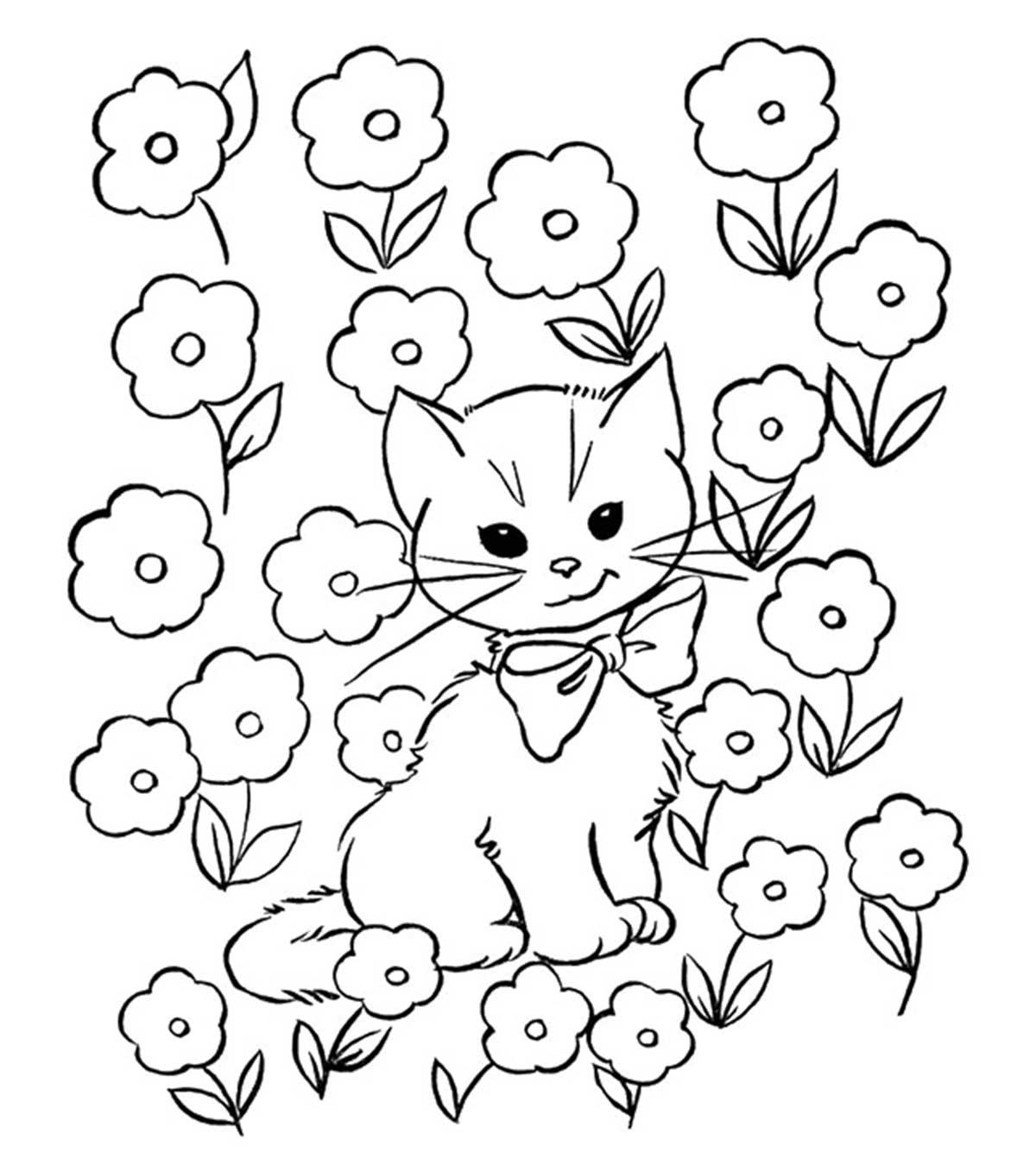 Top free printable cat coloring pages for kids