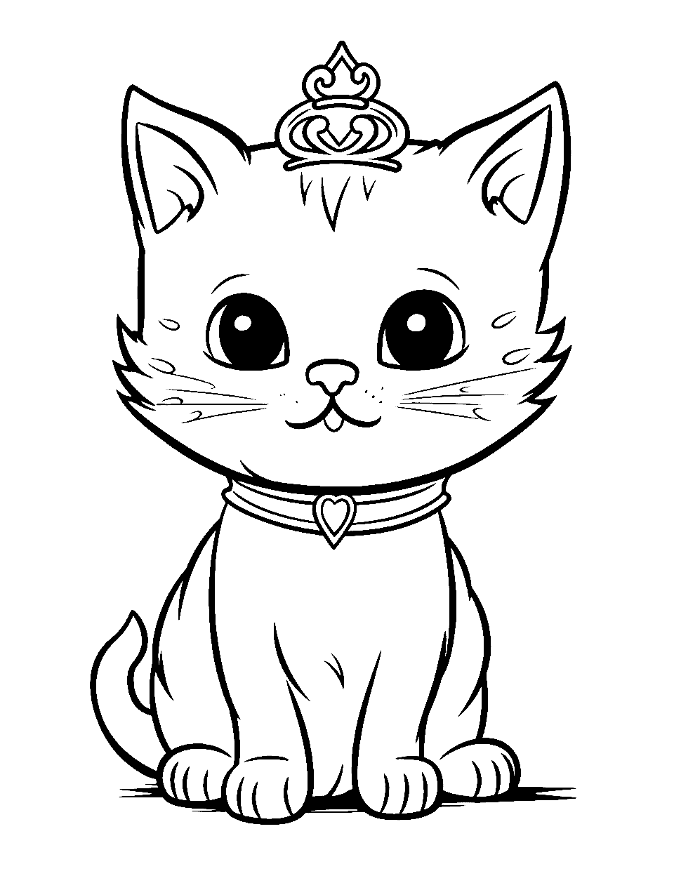 Kitten coloring pages free printable sheets