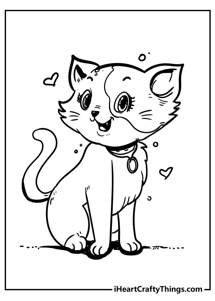 Cat coloring pages free printables