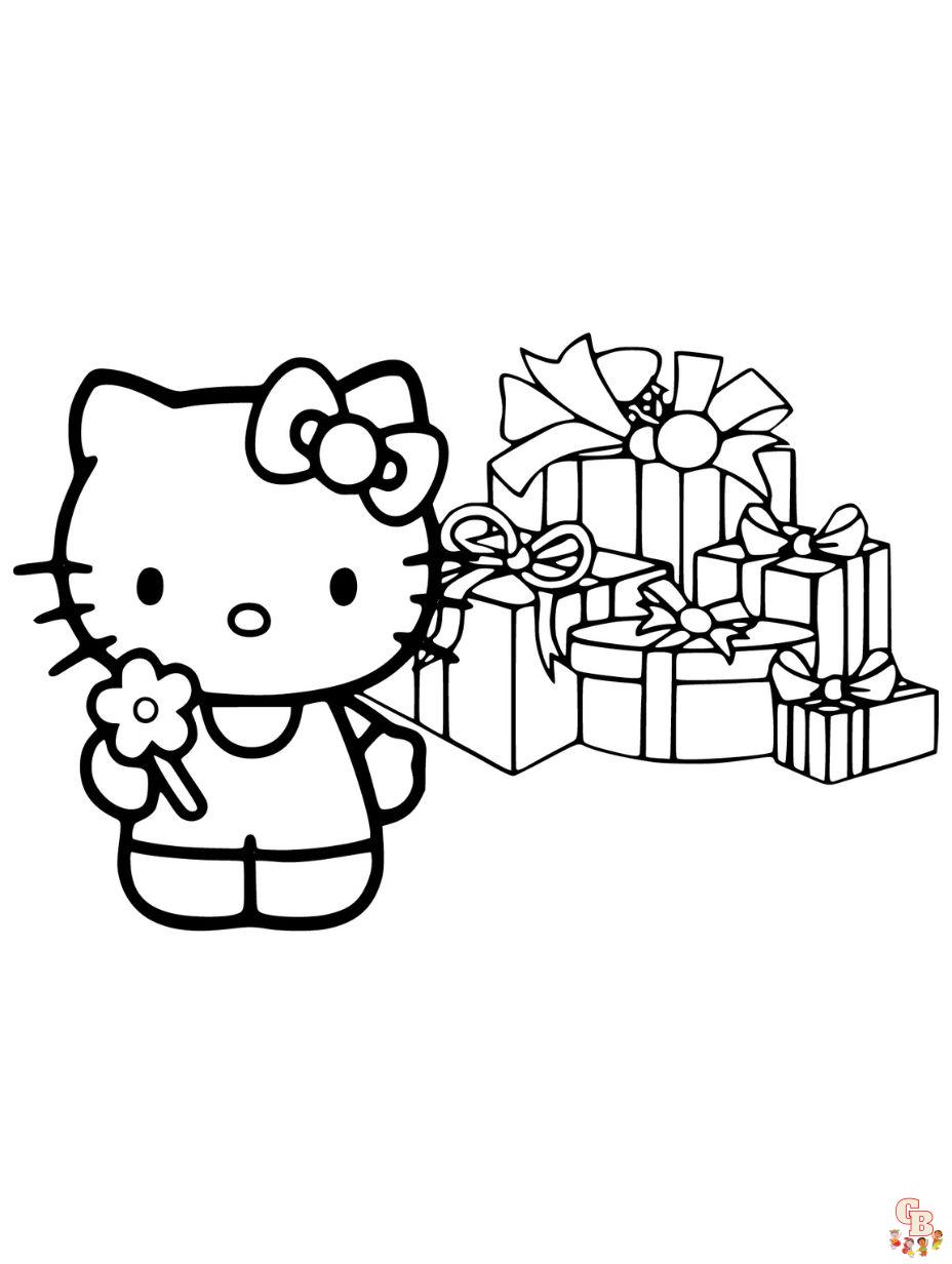 Hello kitty coloring pages