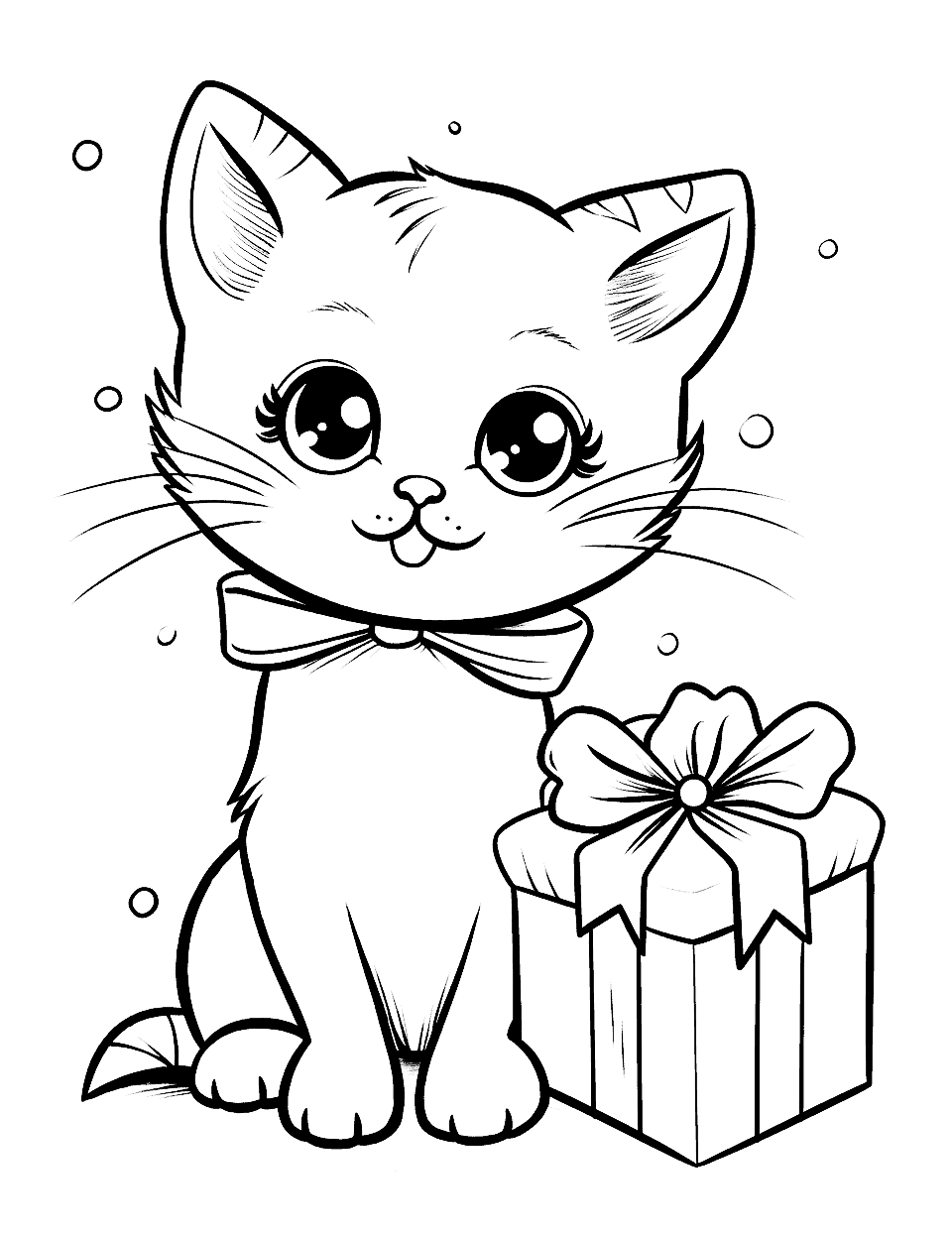 Kitten coloring pages free printable sheets